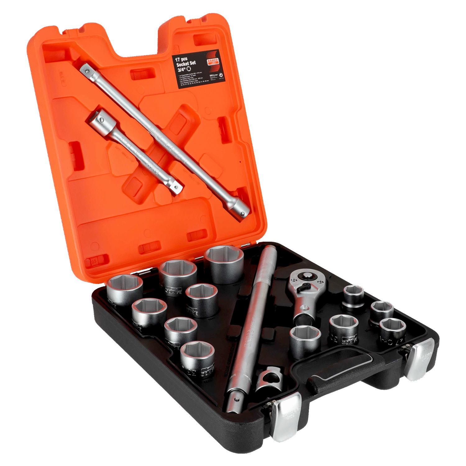 BAHCO SLX 17 3/4” Square Drive Socket Set Metric Hex Profile - Premium Socket Set from BAHCO - Shop now at Yew Aik.