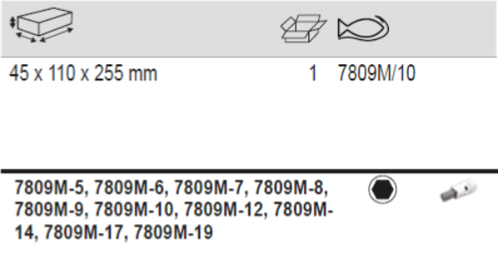 BAHCO SOCKET 7809M/10 1/2” Square Socket Drive Set Head Screw - Premium Socket Drive Set from BAHCO - Shop now at Yew Aik.