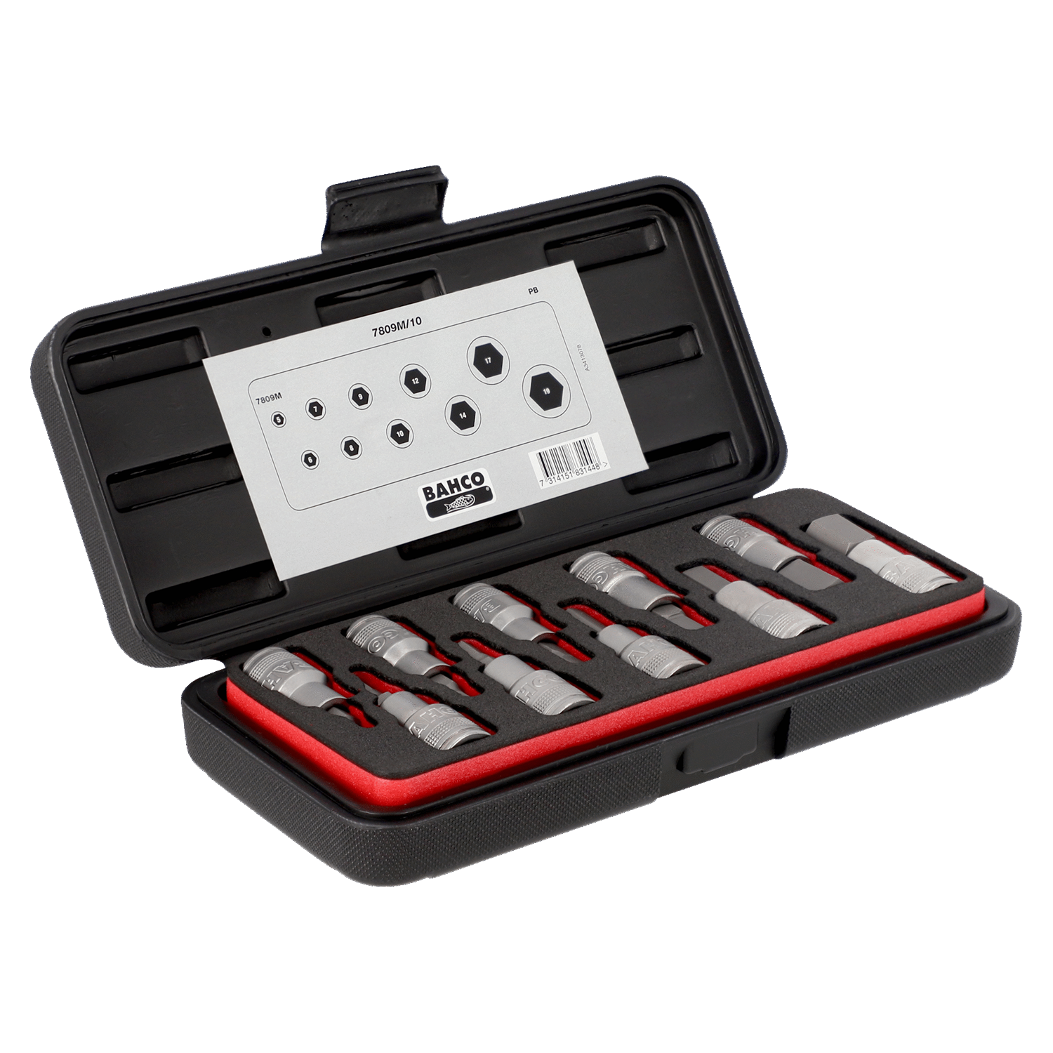 BAHCO SOCKET 7809M/10 1/2” Square Socket Drive Set Head Screw - Premium Socket Drive Set from BAHCO - Shop now at Yew Aik.