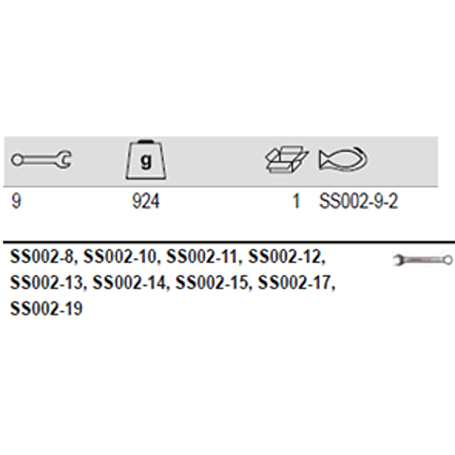 BAHCO SS002-9-2 Stainles Steel Combination Wrench (BAHCO Tools) - Premium Combination Wrench from BAHCO - Shop now at Yew Aik.