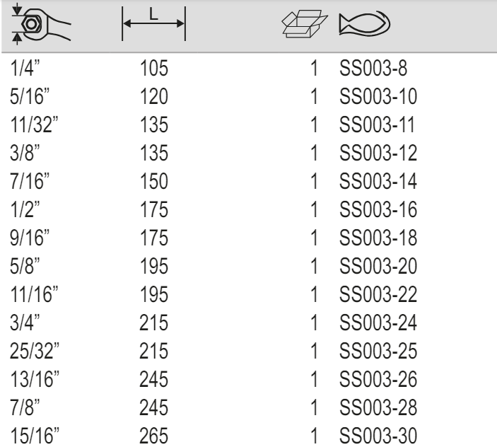 BAHCO SS003 Stainless Steel Combination Wrench (BAHCO Tools) - Premium Combination Wrench from BAHCO - Shop now at Yew Aik.