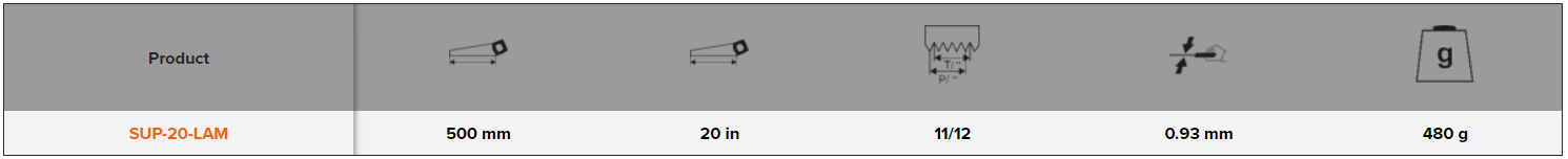 BAHCO SUP-LAM ERGO Superior Laminator Handsaw for Laminate - Premium Handsaw from BAHCO - Shop now at Yew Aik.
