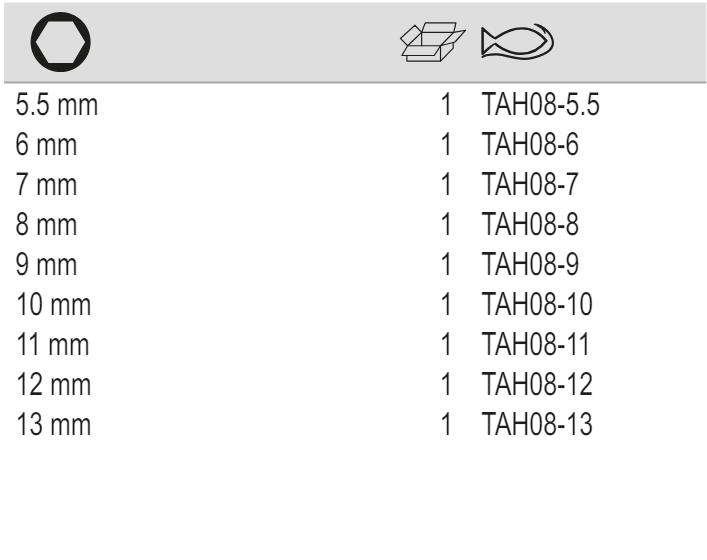 BAHCO TAH08 1/4" Hexagon Socket Metric Square Drive - Premium 1/4" Hexagon Socket Metric from BAHCO - Shop now at Yew Aik.