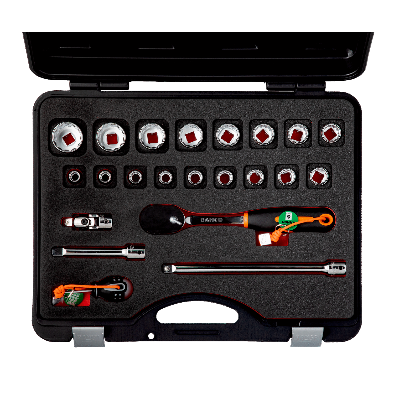 BAHCO TAH16BM/22 1/2" Square Drive Socket Set With Metric - 22pcs - Premium 1/2" Square Drive Socket Set from BAHCO - Shop now at Yew Aik.