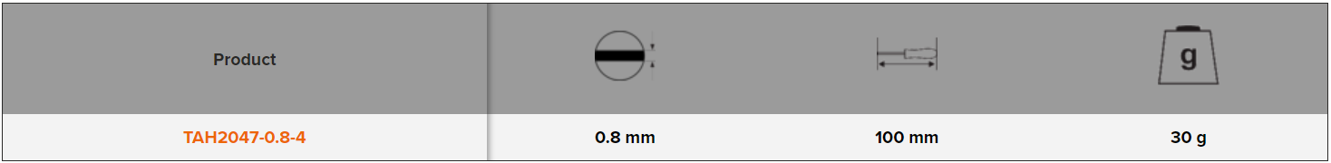 BAHCO TAH2047-0.8-4 Double Offset Key for Slotted Screws - Premium Double Offset Key from BAHCO - Shop now at Yew Aik.