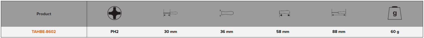 BAHCO TAHBE-8602 ERGO Stubby Screwdriver for Phillips Head Screws - Premium Stubby Screwdriver from BAHCO - Shop now at Yew Aik.