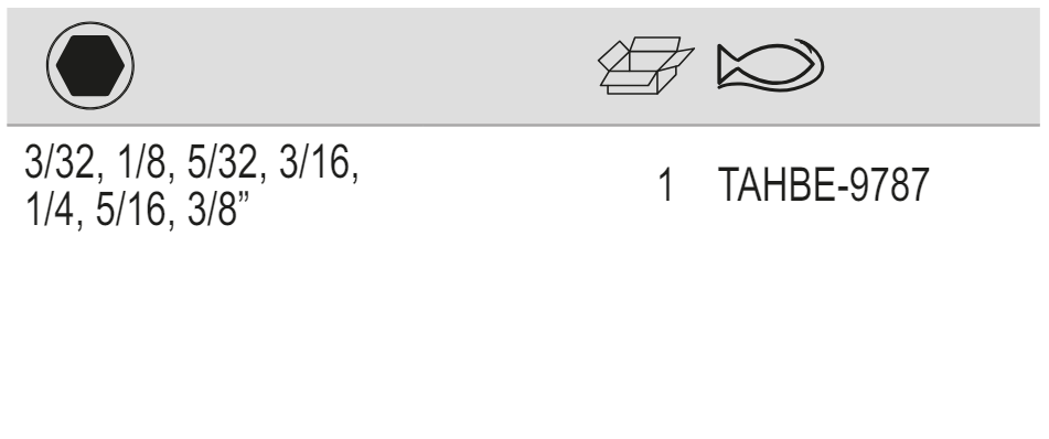 BAHCO TAHBE-9787 Imperial Offset Screwdriver Hex Key Folder- 7pcs - Premium Hex Key Folder from BAHCO - Shop now at Yew Aik.