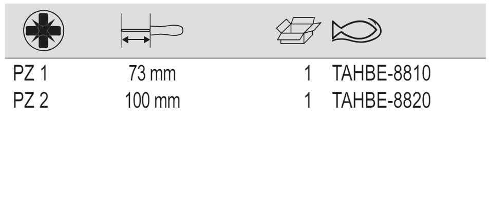 BAHCO TAHBE8810-TAHBE8820 ERGO Pozidriv Screwdriver Head Screws - Premium Pozidriv Screwdriver from BAHCO - Shop now at Yew Aik.