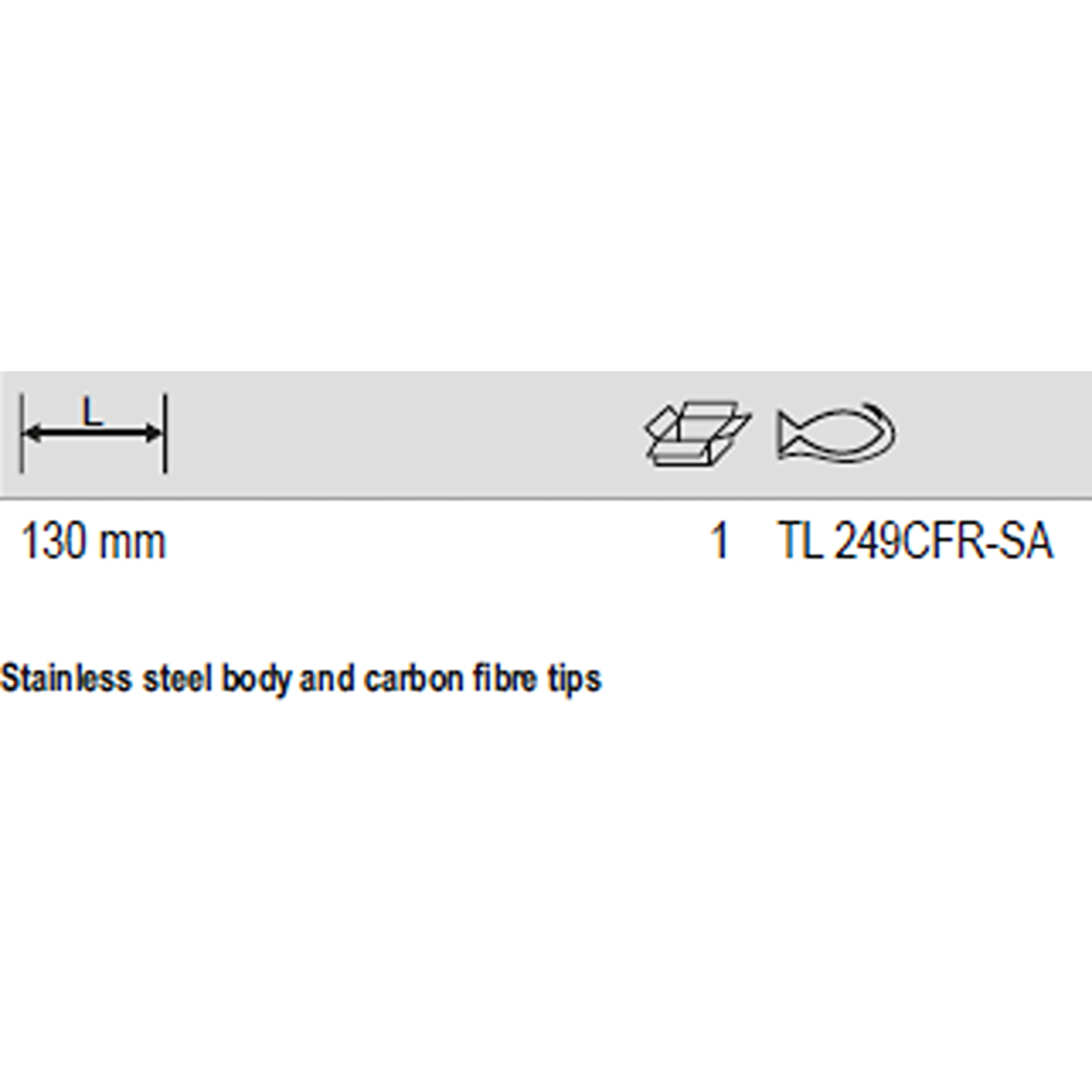 BAHCO TL 249CFR-SA Tweezers with Replaceable Carbon Fibre Tips - Premium Tweezers from BAHCO - Shop now at Yew Aik.