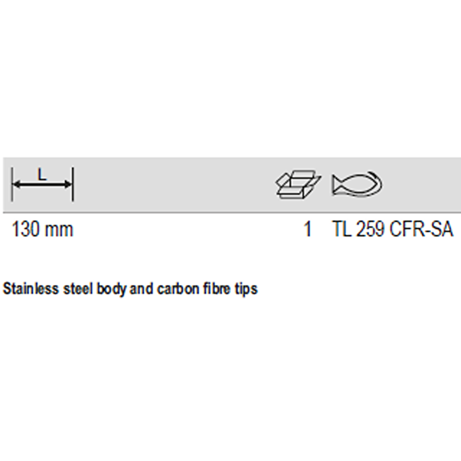 BAHCO TL 259CFR-SA Tweezers with Strong Pointed Carbon Fibre Tips - Premium Tweezers from BAHCO - Shop now at Yew Aik.