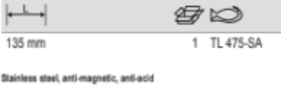 BAHCO TL 475-SA General Purpose Stainless Steel Tweezers - Premium Tweezers from BAHCO - Shop now at Yew Aik.