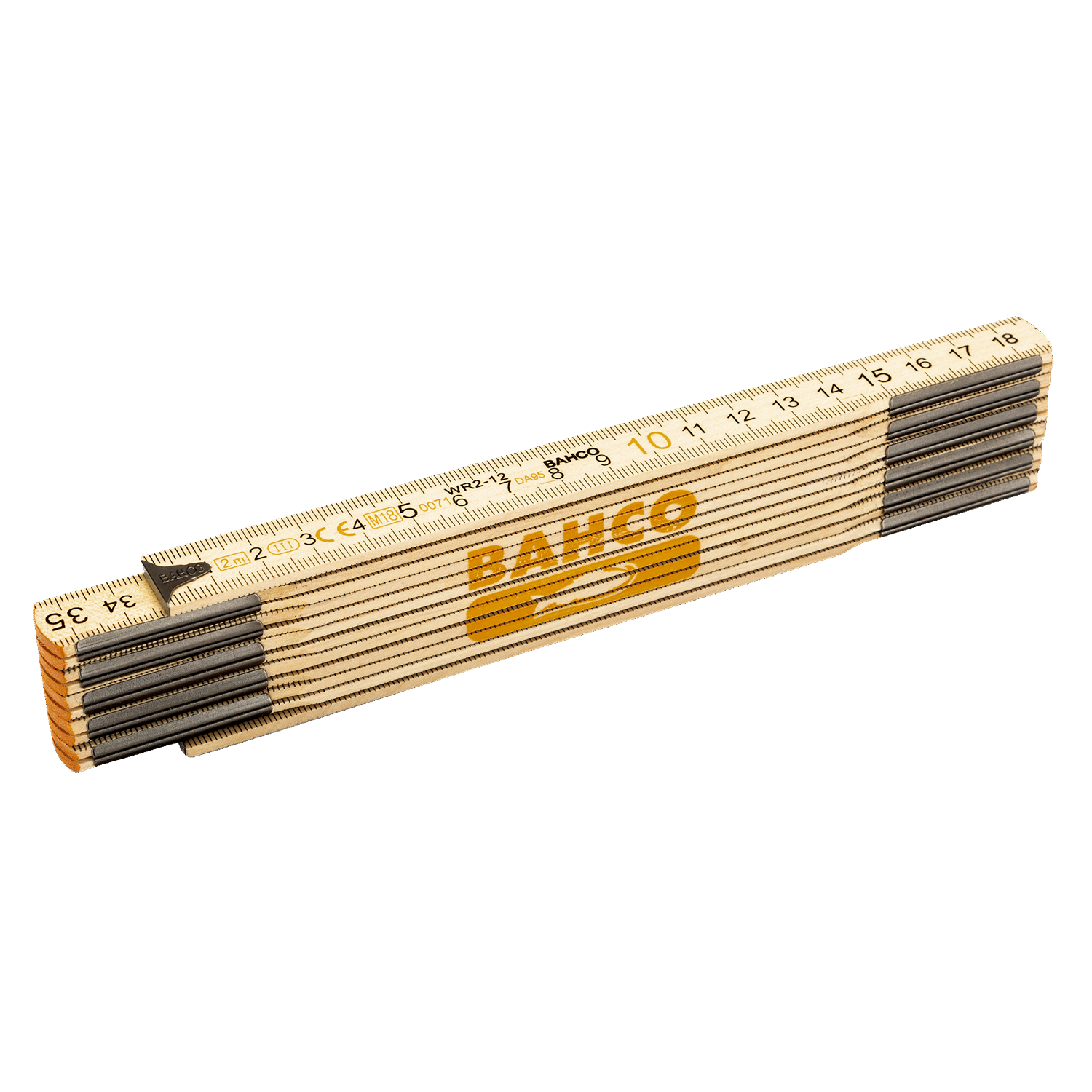 BAHCO WR2-12 Wooden Folding Rules with 12 Section 2 m - Premium Rules from BAHCO - Shop now at Yew Aik.