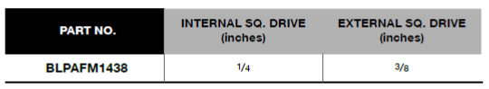 BLUE-POINT BLPAFM1438 1/4" Socket Adaptor (BLUE-POINT) - Premium 1/4" Socket Adaptor from BLUE-POINT - Shop now at Yew Aik.