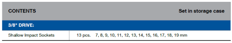 BLUE-POINT BLPATSIMM3813 3/8" Drive Impact Socket Set, 13pcs - Premium 3/8" Drive Impact Socket Set from BLUE-POINT - Shop now at Yew Aik.