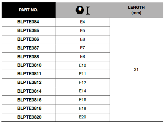 BLUE-POINT BLPTE38 3/8" Torx Socket External (BLUE-POINT) - Premium 3/8" Torx Socket External from BLUE-POINT - Shop now at Yew Aik.
