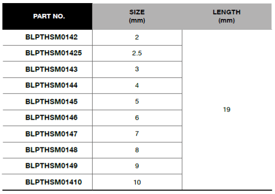 BLUE-POINT BLPTHSM014 1/4" Hexagon Socket Metric Tamper Resistant - Premium 1/4" Hexagon Socket Metric from BLUE-POINT - Shop now at Yew Aik.
