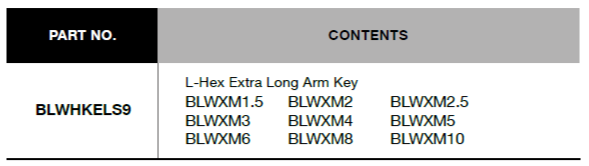 BLUE-POINT BLWHKELS9 Hex Extra Long Arm L-Key Set, 9pcs - Premium Hex Extra Long Arm L-Key Set from BLUE-POINT - Shop now at Yew Aik.