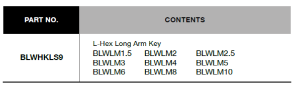 BLUE-POINT BLWHKLS9 Hex Extra Long Arm L-Key Set, 9pcs - Premium Hex Extra Long Arm L-Key Set from BLUE-POINT - Shop now at Yew Aik.