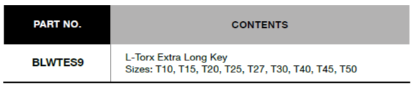 BLUE-POINT BLWTES9 Torx Extra Long L-Key Set, 9pcs (BLUE-POINT) - Premium Torx Extra Long L-Key Set from BLUE-POINT - Shop now at Yew Aik.