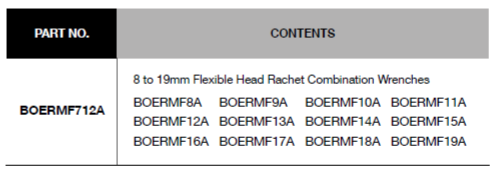 BLUE-POINT BOERMF712A Ratcheting Wrench Set Flex Head 12pcs - Premium Ratcheting Wrench Set Flex Head from BLUE-POINT - Shop now at Yew Aik.