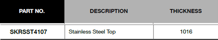BLUE-POINT SKR Stainless Steel Surface Top for Roller Cabinet - Premium Surface Top for Roller Cabinet from BLUE-POINT - Shop now at Yew Aik.