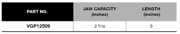BLUE-POINT VGP12509 Locking Pliers U-Clamp (BLUE-POINT) - Premium Locking Pliers U-Clamp from BLUE-POINT - Shop now at Yew Aik.