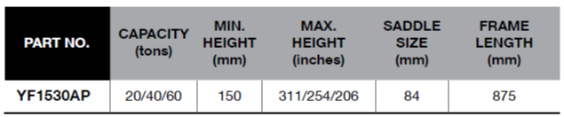 BLUE-POINT YF204060AP B20/40/60 Ton Pneumatic Hydraulic Jack - Premium Pneumatic Hydraulic Jack from BLUE-POINT - Shop now at Yew Aik.