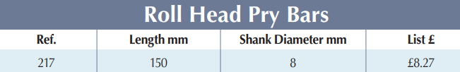 BRITOOL 217 Roll Head Pry Bars 150 x 8 mm (BRITOOL) - Premium Pry Bar from BRITOOL - Shop now at Yew Aik.
