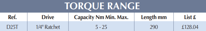BRITOOL D25T 1/4" Torque Wrench Series 2 5 - 25 Nm (BRITOOL) - Premium 1/4" Torque Wrench from BRITOOL - Shop now at Yew Aik.