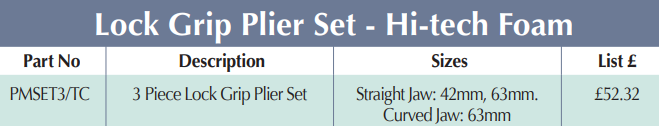 BRITOOL PMSET3/TC 3 Piece Lock Grip Plier Set - Hi-Tech Foam - Premium Plier Set from BRITOOL - Shop now at Yew Aik.
