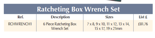 BRITOOL RCHWRENCH1 6 Piece Ring Ratchet Wrench Set Box (BRITOOL) - Premium Ring Ratchet Wrench Set from BRITOOL - Shop now at Yew Aik.