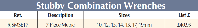 BRITOOL RJSMSET7 7 Piece Metric Stubby Combination Wrench Set - Premium Combination Wrench Set from BRITOOL - Shop now at Yew Aik.