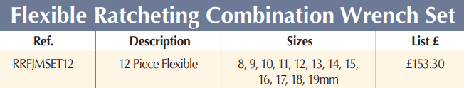 BRITOOL RRFJMSET12 Flexi Head Ratcheting Combination Wrench Set - Premium Combination Wrench Set from BRITOOL - Shop now at Yew Aik.