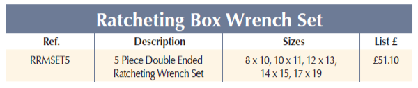 BRITOOL RRMSET5 5 Piece Double Ended Ratcheting Wrench Set Box - Premium Ratcheting Wrench Set from BRITOOL - Shop now at Yew Aik.
