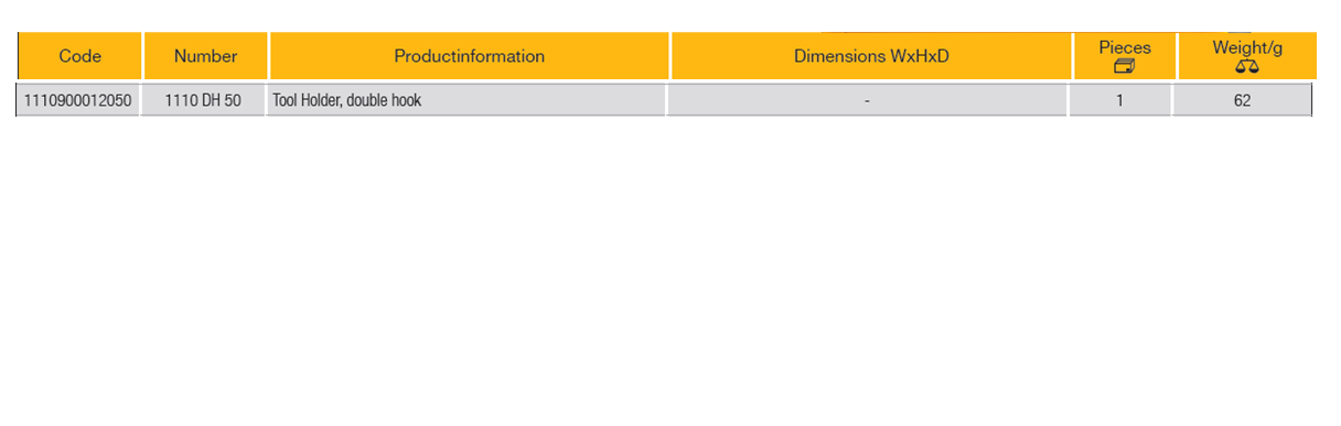 ELORA 1110 DH 50 Accessories Roller Tool Cabinet Double Hook - Premium Roller Tool Cabinet from ELORA - Shop now at Yew Aik.