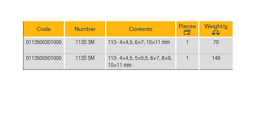 ELORA 113S 3M/5M Double Ended Ring Spanners Set Metric - Premium Double Ended Ring Spanners Set Metric from ELORA - Shop now at Yew Aik.