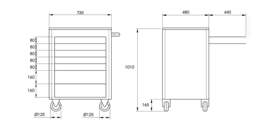 ELORA 1210 L7/L7R/L7B Roller Tool Cabinet Buddy (ELORA Tools) - Premium Roller Tool Cabinet from ELORA - Shop now at Yew Aik.