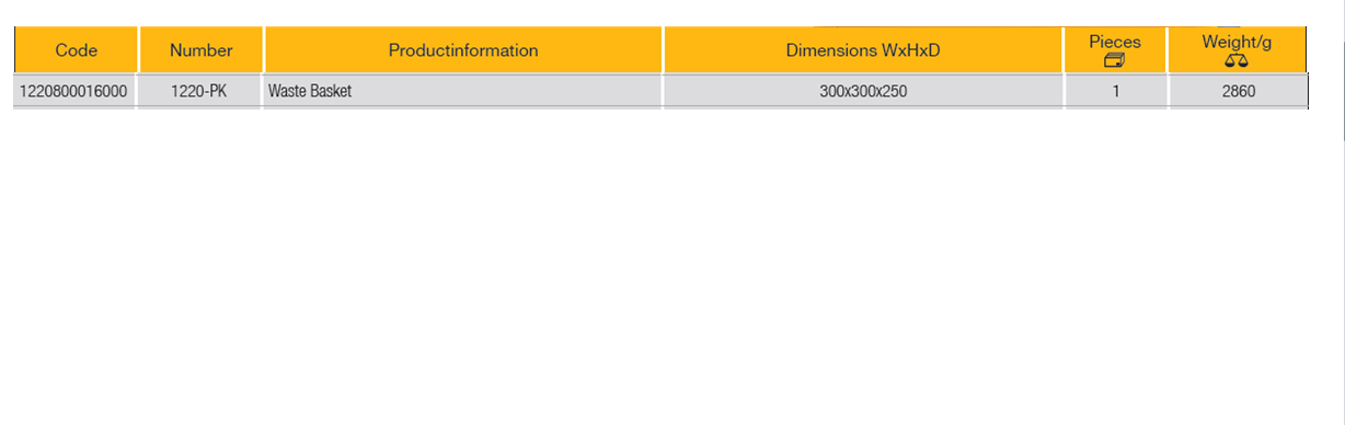 ELORA 1220-PK Accessories Roller Tool Cabinet Waste Basket - Premium Roller Tool Cabinet from ELORA - Shop now at Yew Aik.