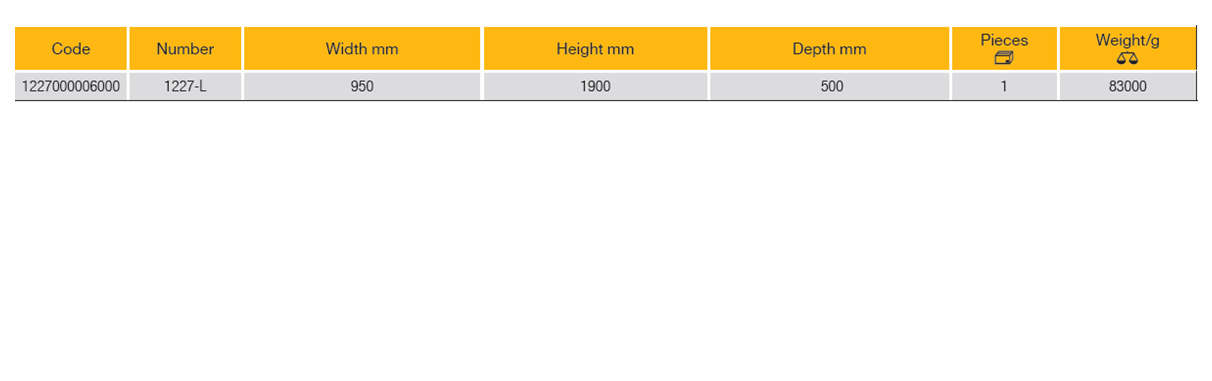 ELORA 1227-L Tool Cabinet 950 x 1900 mm (ELORA Tools) - Premium Tool Cabinet from ELORA - Shop now at Yew Aik.