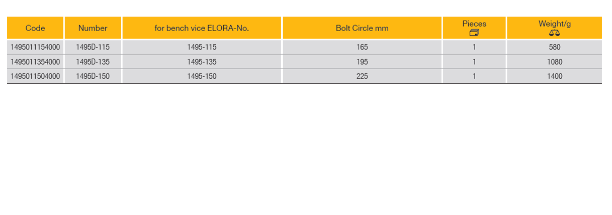 ELORA 1495D Swivel Base for Bench Vice (ELORA Tools) - Premium Bench Vice from ELORA - Shop now at Yew Aik.