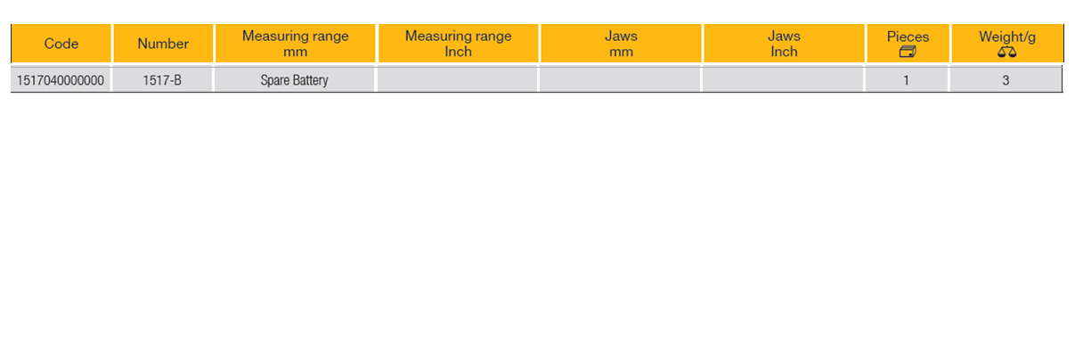 ELORA 1517-B Spare Battery Digital Vernier Caliper (ELORA Tools) - Premium Vernier Caliper from ELORA - Shop now at Yew Aik.