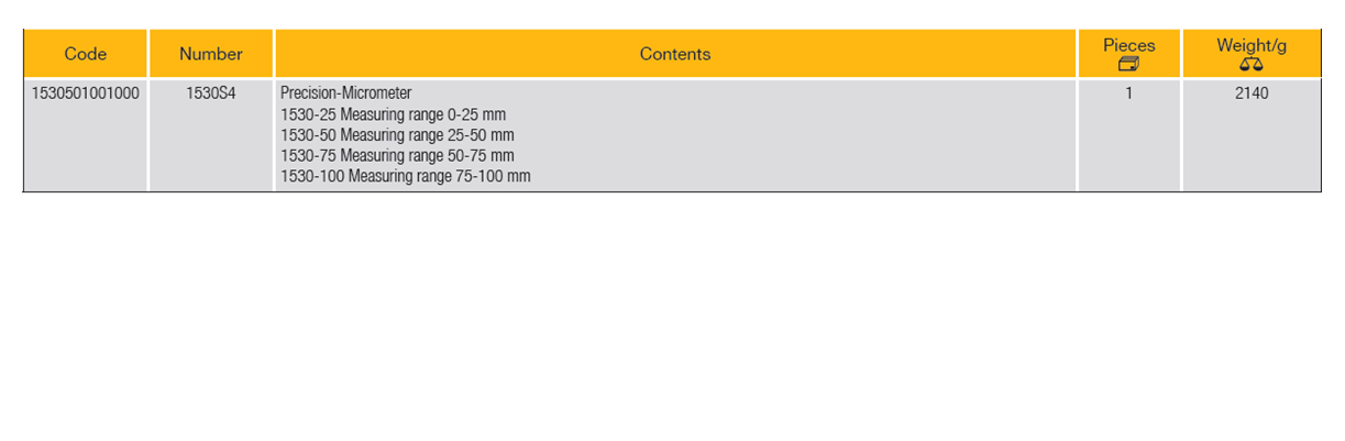 ELORA 1530S4 Precision Outside Micrometer Set (ELORA Tools) - Premium Micrometer Set from ELORA - Shop now at Yew Aik.