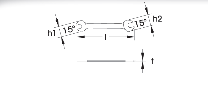 ELORA 156 Midget Open Ended Spanner Metric (ELORA Tools) - Premium Midget Open Ended Spanner from ELORA - Shop now at Yew Aik.