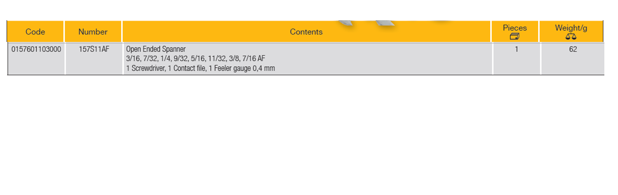 ELORA 157S11AF Ignition Spanner Set Inches (ELORA Tools) - Premium Ignition Spanner Set from ELORA - Shop now at Yew Aik.