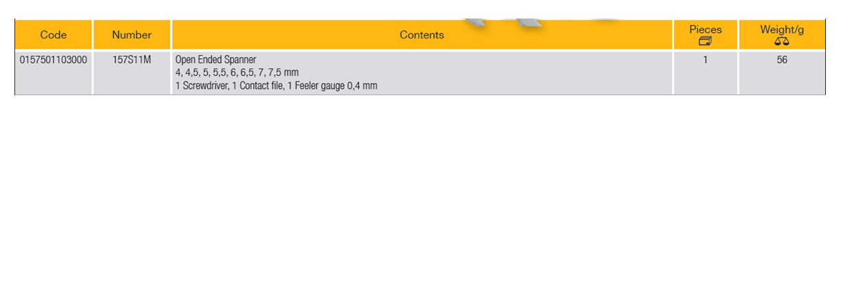 ELORA 157S11M Ignition Spanner Set Metric (ELORA Tools) - Premium Ignition Spanner Set from ELORA - Shop now at Yew Aik.