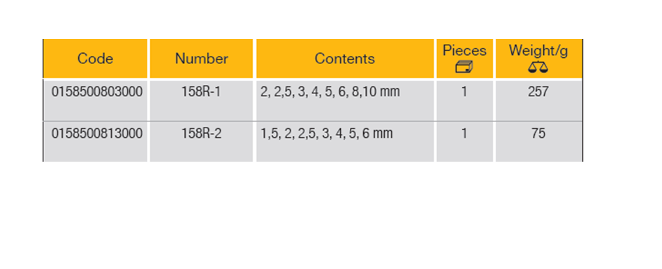 ELORA 158R-1/158R-2 Hexagon Key Set Metric (ELORA Tools) - Premium Hexagon Key Set from ELORA - Shop now at Yew Aik.