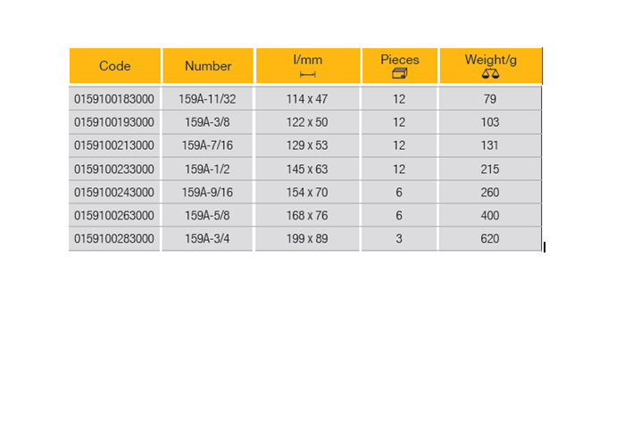 ELORA 159A-11/32-3/4 Hexagon Key for Inside Hexagon Screws - Premium Hexagon Key from ELORA - Shop now at Yew Aik.