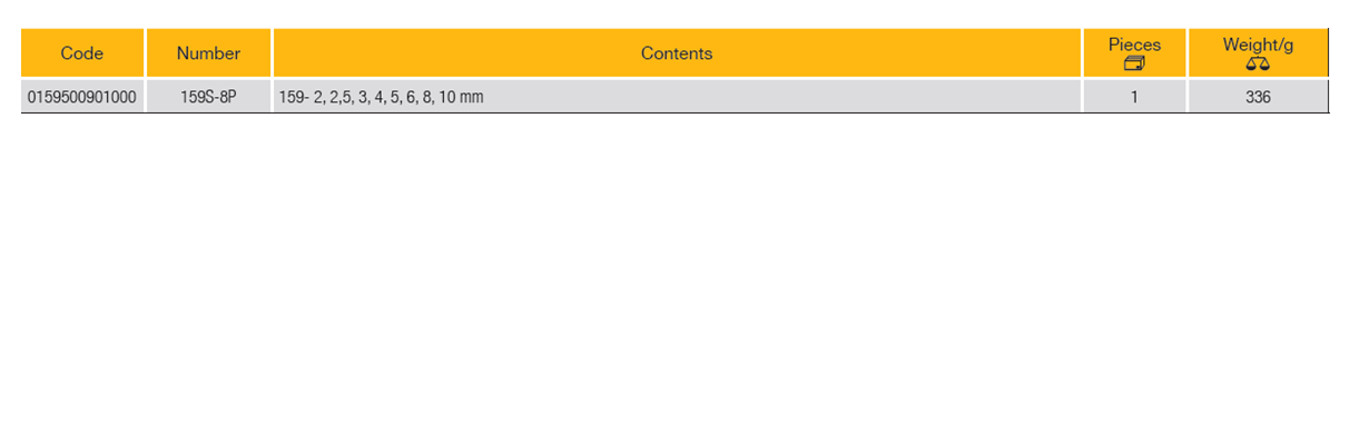 ELORA 159S-8P Hexagon Key Set (ELORA Tools) - Premium Hexagon Key Set from ELORA - Shop now at Yew Aik.