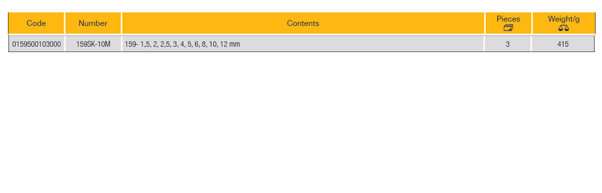 ELORA 159SK-10M Hexagon Key Set (ELORA Tools) - Premium Hexagon Key Set from ELORA - Shop now at Yew Aik.