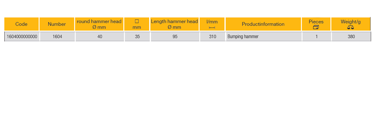ELORA 1604 Bodywork Bumping Hammer 40mm (ELORA Tools) - Premium Bodywork Bumping Hammer from ELORA - Shop now at Yew Aik.